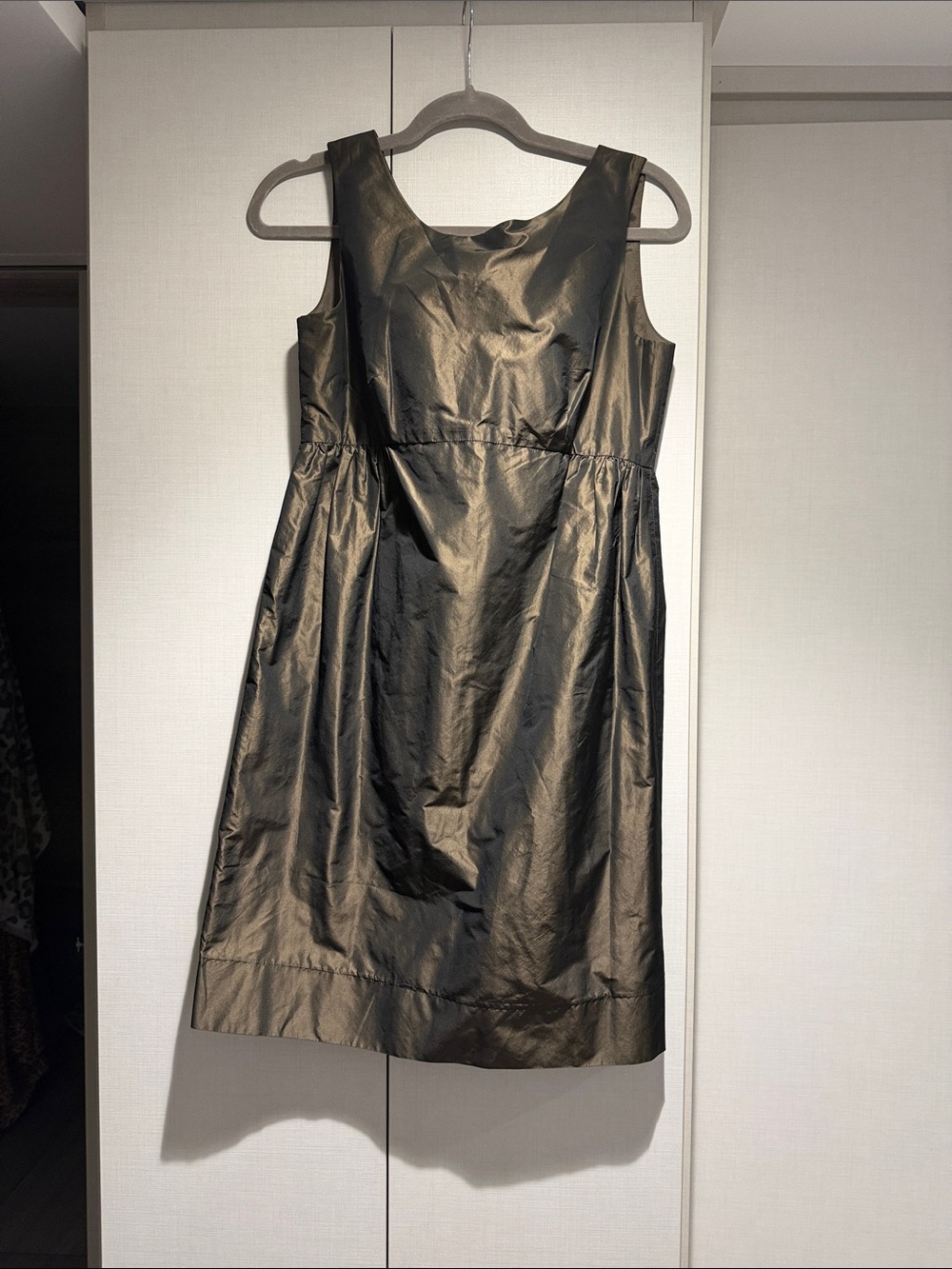 Sleeveless Metallic Black Cocktail Dress